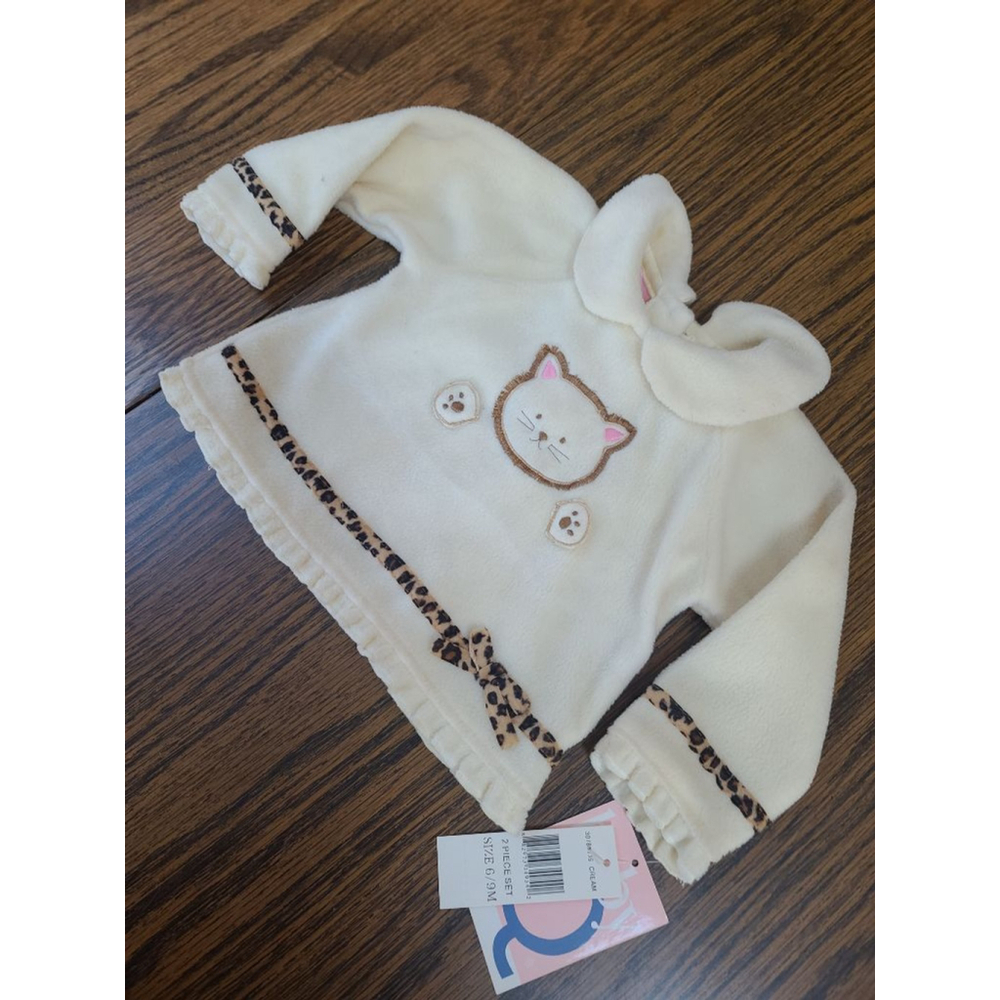 Baby Q Cream Leopard Baby Outfit 6-9M - Picture 7 of 9